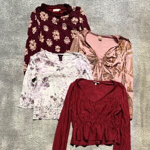 Womens Romantic Long Sleeve Bundle of 4